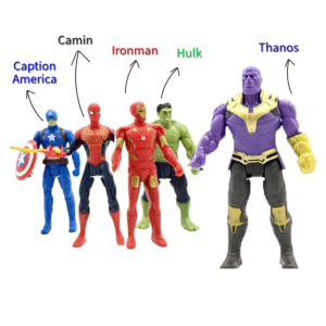 Captain America, Hulk, Thor, Iron Man and Ant Man | Toy Set of 5 Twist and Move